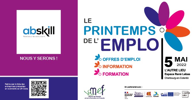 Affiche printemps de l'emploi cherbourg