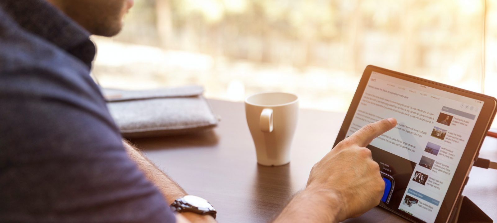 Formation en ligne sur une tablette tactile