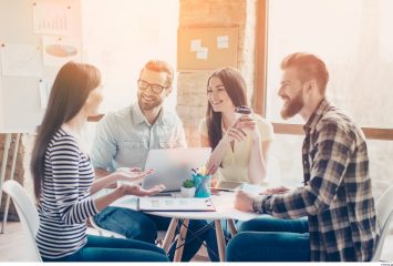 Réunion d'équipe collaborative